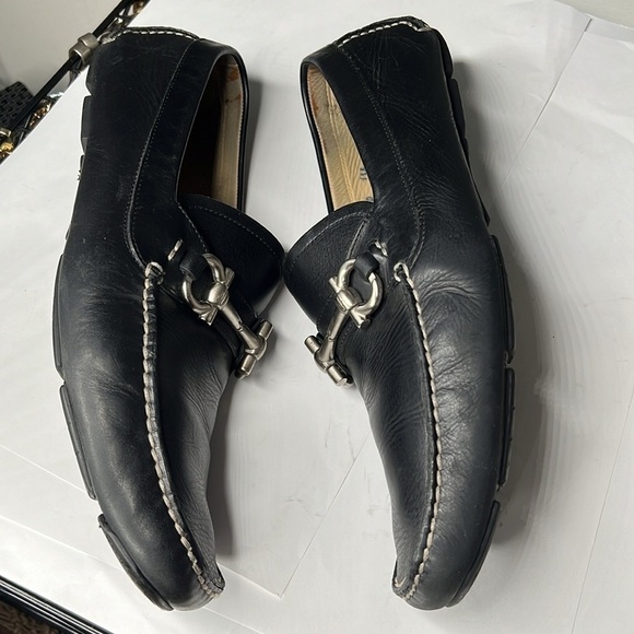 Salvatore Ferragamo Sz 11.5 D Black Leather Parigi Driving Loafers main image 15